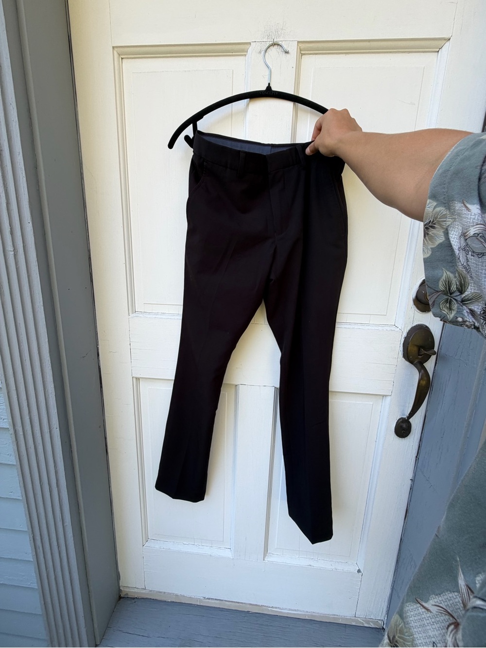 Woman's Black Dress Pants - Slim Straight Cut